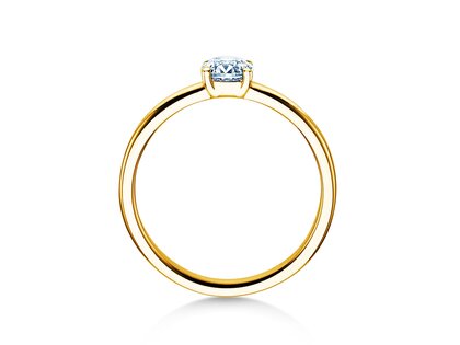 Verlobungsring Pure in 9K Gelbgold mit Diamant 0,60ct H/SI