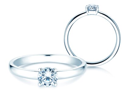 Verlobungsring Pure in 9K Weißgold mit Diamant 0,60ct G/SI
