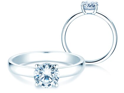 Verlobungsring Pure in 14K Weißgold mit Diamant 2,50ct G/VS