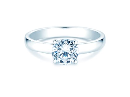 Verlobungsring Pure in 14K Weißgold mit Diamant 2,50ct G/VS