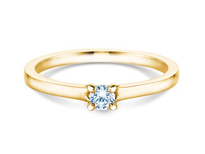 Verlobungsring Romance in 9K Gelbgold mit Diamant 0,15ct G/SI