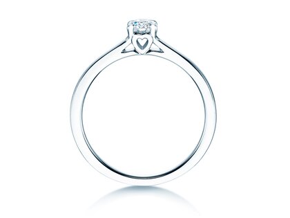 Verlobungsring Romance in 14K Weißgold mit Diamant 0,20ct G/SI