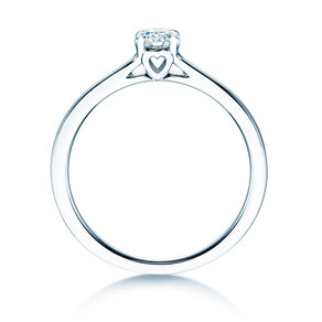 Verlobungsring Romance in 14K Weißgold mit Diamant 0,20ct G/SI