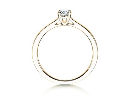 Verlobungsring Romance in 9K Gelbgold mit Labordiamant 0,25ct E/VS