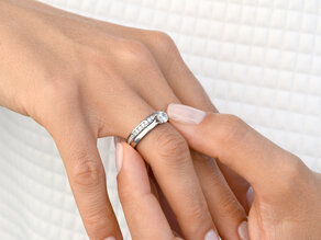 Verlobungsring Romance in 9K Weißgold mit Labordiamant 0,50ct E/VS