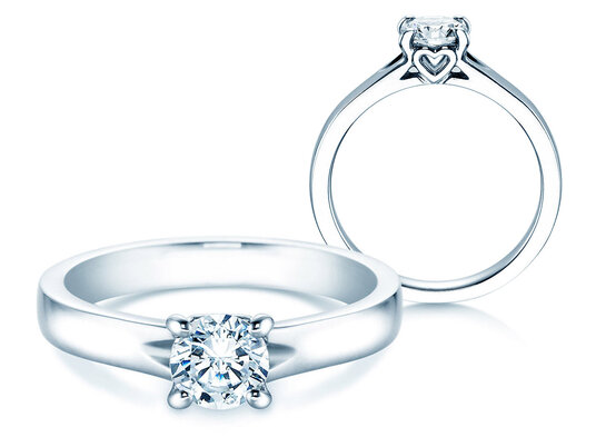 Verlobungsring Romance in 18K Weißgold mit Labordiamant 0,75ct E/VS