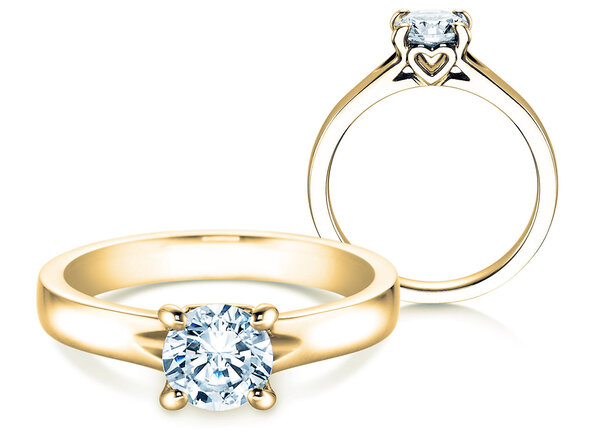 Verlobungsring Romance in 9K Gelbgold mit Diamant 1,00ct H/SI
