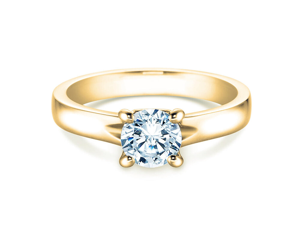 Verlobungsring Romance in 9K Gelbgold mit Labordiamant 1,50ct E/VS