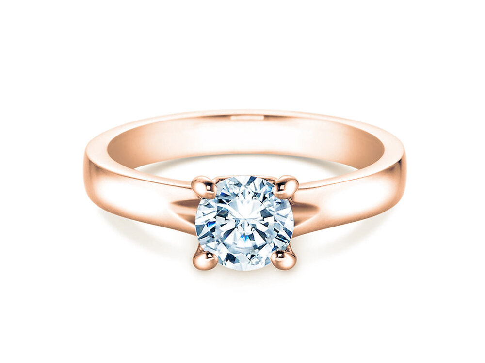Verlobungsring Romance in 18K Roségold mit Labordiamant 2,00ct E/VS