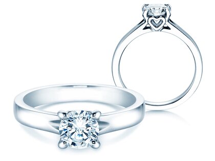 Verlobungsring Romance in 14K Weißgold mit Diamant 2,50ct H/SI