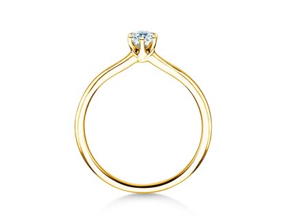Verlobungsring Royal in 14K Gelbgold mit Diamant 0,30ct G/SI