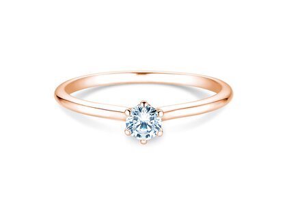 Verlobungsring Royal in 14K Roségold mit Diamant 0,30ct G/SI