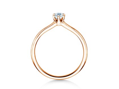 Verlobungsring Royal in 14K Roségold mit Diamant 0,30ct G/SI