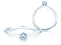Verlobungsring Royal in 14K Weißgold mit Diamant 0,30ct G/SI