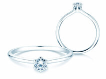 Verlobungsring Royal in 18K Weißgold mit Diamant 0,25ct G/SI