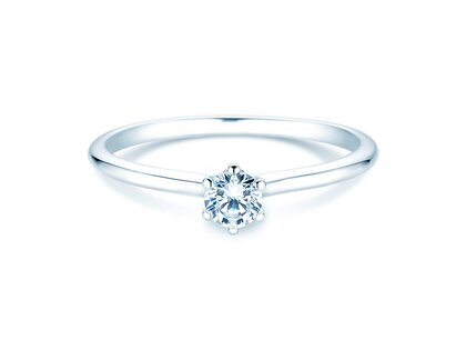 Verlobungsring Royal in 14K Weißgold mit Diamant 0,30ct G/SI