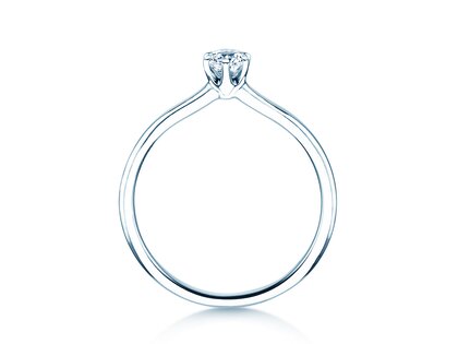 Verlobungsring Royal in 14K Weißgold mit Diamant 0,30ct G/SI