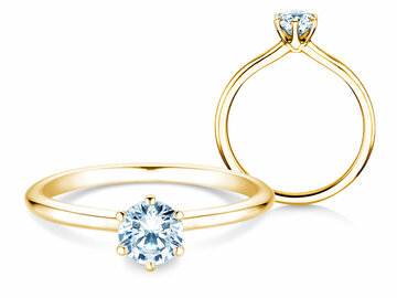 Verlobungsring Royal in 9K Weißgold mit Diamant 0,50ct H/SI