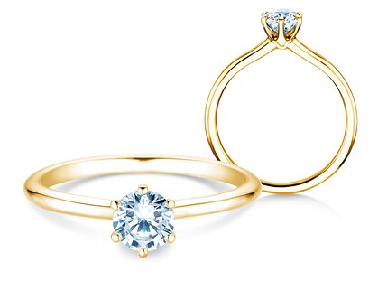 Verlobungsring Royal in 14K Gelbgold mit Diamant 0,50ct G/SI