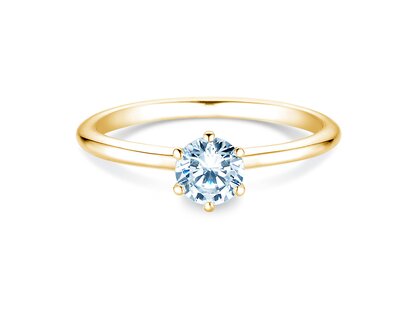Verlobungsring Royal in 9K Gelbgold mit Labordiamant 0,50ct E/VS