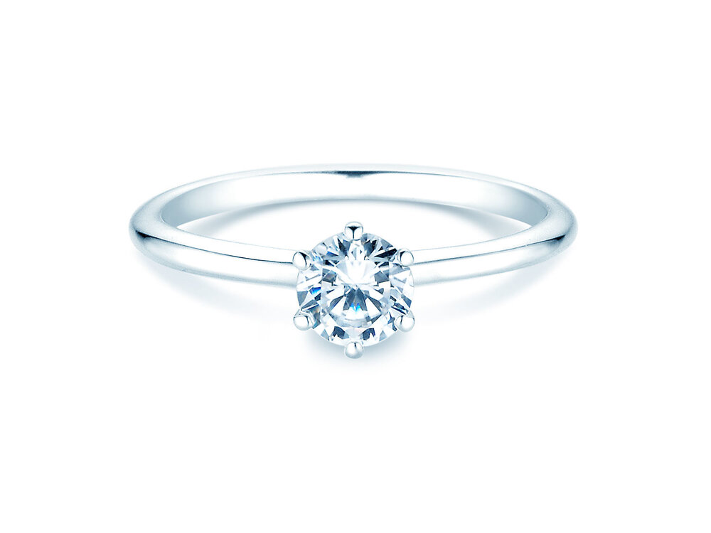 Verlobungsring Royal in Platin 950/- mit Labordiamant 0,50ct E/VS