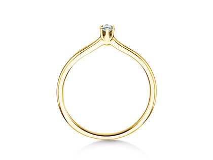 Verlobungsring Royal in 14K Gelbgold mit Diamant 0,05ct H/SI