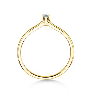 Verlobungsring Royal in 14K Gelbgold mit Diamant 0,05ct H/SI