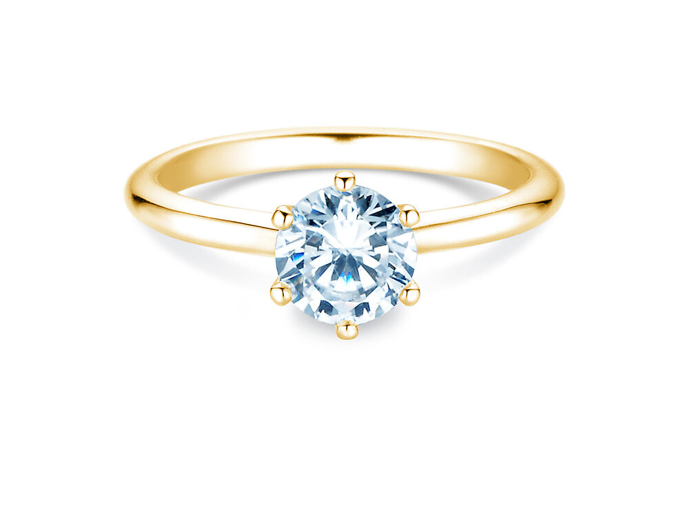 Verlobungsring Royal in 18K Gelbgold mit Labordiamant 3,00ct E/VS