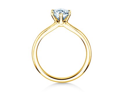Verlobungsring Royal in 14K Gelbgold mit Labordiamant 1,50ct D/IF