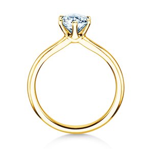 Verlobungsring Royal in 14K Gelbgold mit Labordiamant 1,50ct D/IF