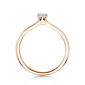 Verlobungsring Royal in 9K Roségold mit Labordiamant 0,15ct D/IF