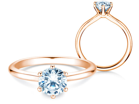 Verlobungsring Royal in 9K Weißgold mit Diamant 1,00ct H/SI