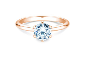 Verlobungsring Royal in 9K Roségold mit Diamant 1,00ct H/SI