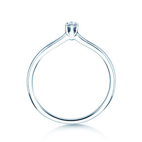 Verlobungsring Royal in 14K Weißgold mit Diamant 0,05ct H/SI