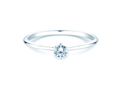 Verlobungsring Royal in Silber 925/- mit Labordiamant 0,15ct E/VS