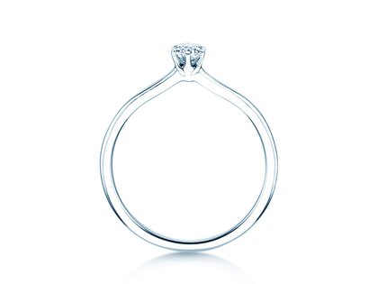 Verlobungsring Royal in Silber 925/- mit Labordiamant 0,15ct E/VS