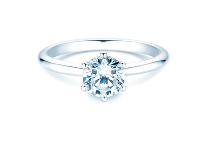 Verlobungsring Royal in 18K Weißgold mit Labordiamant 2,00ct D/IF