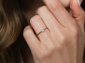 Verlobungsring Spirit in Silber 925/- mit Diamant 0,15ct G/VS