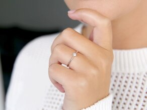 Verlobungsring Spirit in Silber 925/- mit Diamant 0,15ct G/VS