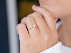 Verlobungsring Spirit in 18K Weißgold mit Diamant 0,25ct G/VS
