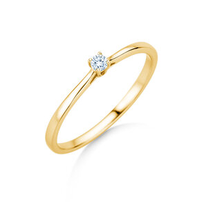 Verlobungsring Surprise in 14K Gelbgold mit Diamant 0,05ct H/SI