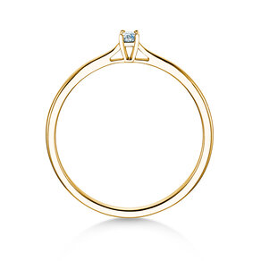 Verlobungsring Surprise in 14K Gelbgold mit Diamant 0,05ct H/SI
