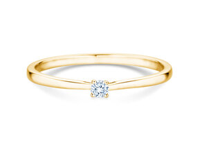 Verlobungsring Surprise in 14K Gelbgold mit Diamant 0,05ct H/SI