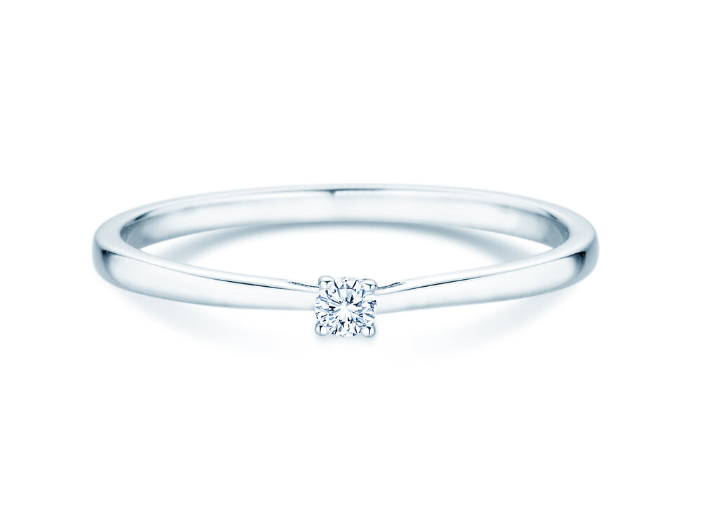 Verlobungsring Surprise in Silber 925/- mit Diamant 0,05ct G/SI