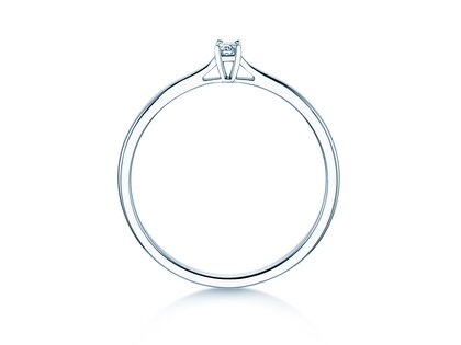 Verlobungsring Surprise in 14K Weißgold mit Diamant 0,05ct H/SI