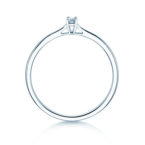 Verlobungsring Surprise in 14K Weißgold mit Diamant 0,05ct H/SI