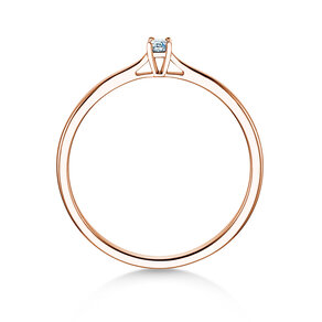 Verlobungsring Surprise in 9K Roségold mit Diamant 0,05ct G/SI