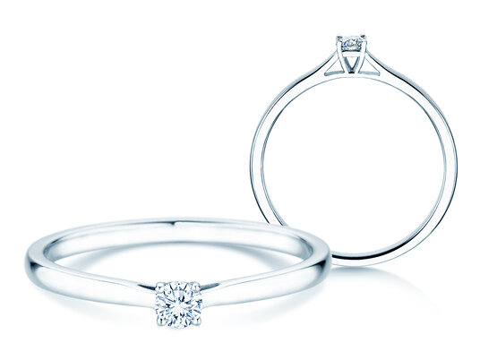 Verlobungsring Surprise in Silber 925/- mit Diamant 0,10ct H/SI