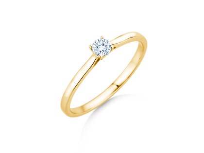 Verlobungsring Surprise in 9K Gelbgold mit Labordiamant 0,15ct E/VS