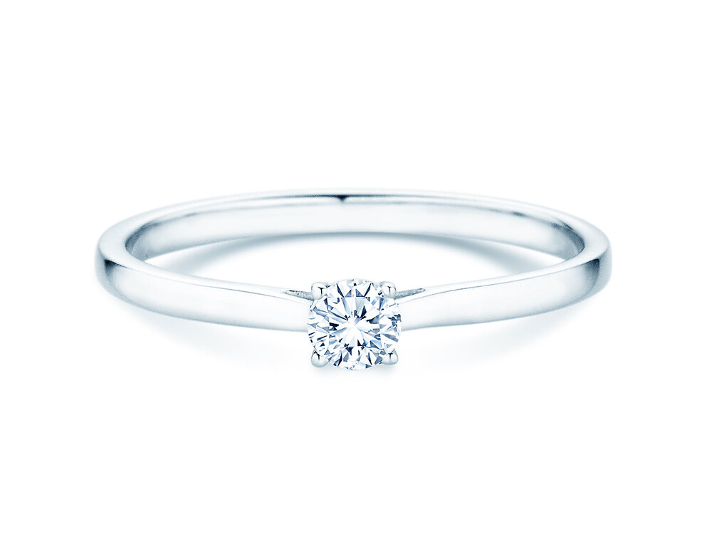 Verlobungsring Surprise in Silber 925/- mit Labordiamant 0,15ct E/VS